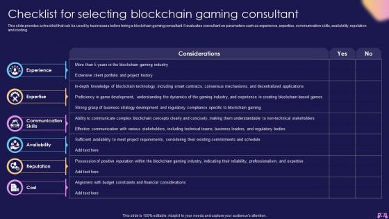Checklist For Selecting Blockchain Gaming Introduction To Blockchain Enabled Gaming BCT SS