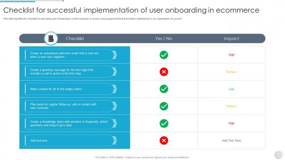 Checklist For Successful Implementation Of User Onboarding In Ecommerce