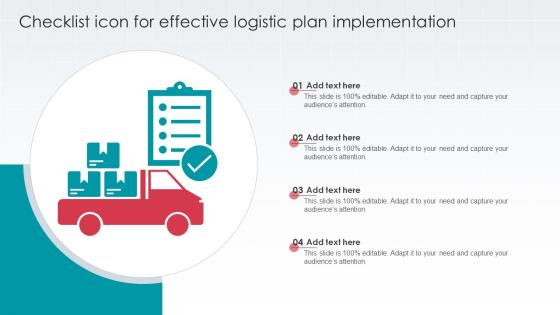 Checklist Icon For Effective Logistic Plan Implementation