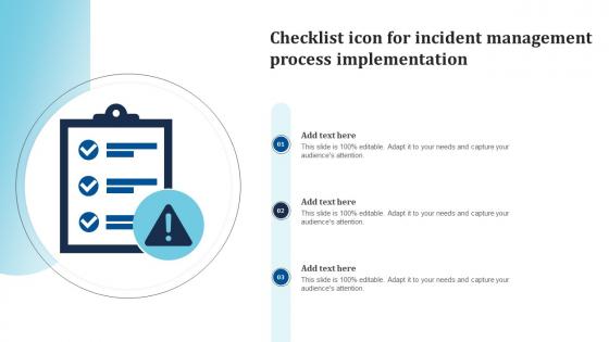 Checklist Icon For Incident Management Process Implementation