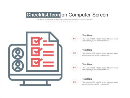 Checklist icon on computer screen