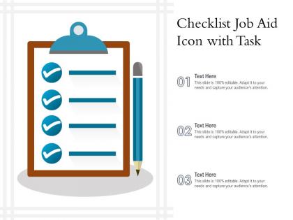 Checklist job aid icon with task