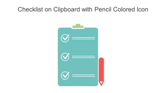 Checklist On Clipboard With Pencil Colored Icon In Powerpoint Pptx Png And Editable Eps Format