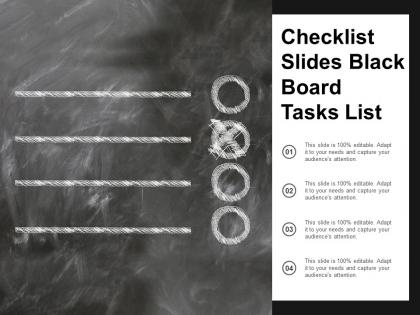Checklist slides black board tasks list