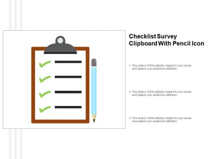 Checklist survey clipboard with pencil icon