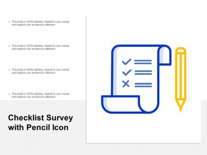 Checklist survey with pencil icon