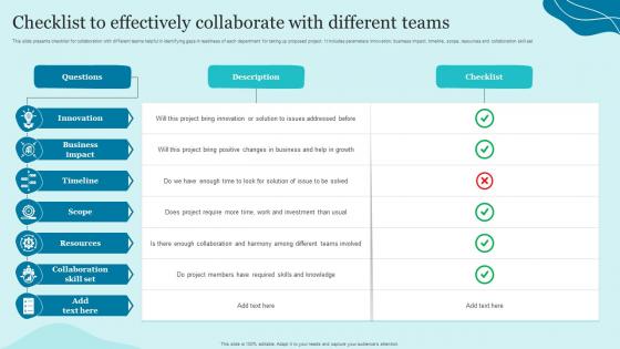 Checklist To Effectively Collaborate With Different Teams
