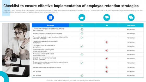 Checklist To Ensure Effective Implementation Human Resource Retention Strategies For Business Owners