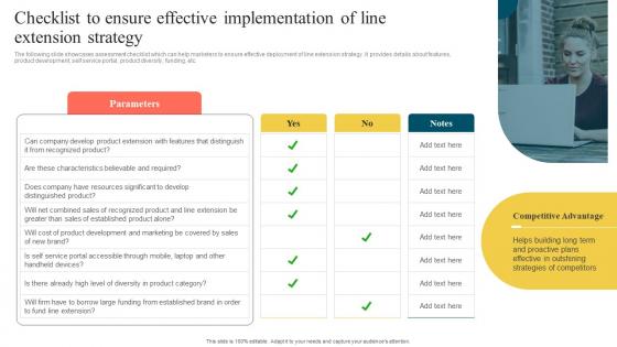 Checklist To Ensure Effective Implementation Of Line Stretching Brand To Launch New Products