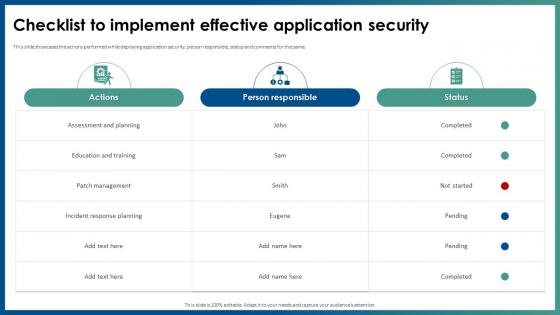 Checklist To Implement Effective Application Security