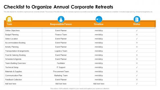 Checklist To Organize Annual Corporate Retreats