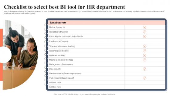 Checklist To Select Best Bi Tool For HR Department Bi For Human Resource Management