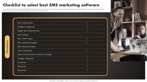 Checklist To Select Best Sms Marketing Software SMS Marketing Techniques To Build MKT SS V