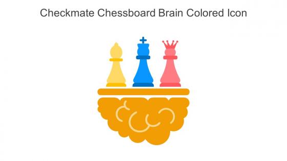 Checkmate Chessboard Brain Colored Icon In Powerpoint Pptx Png And Editable Eps Format
