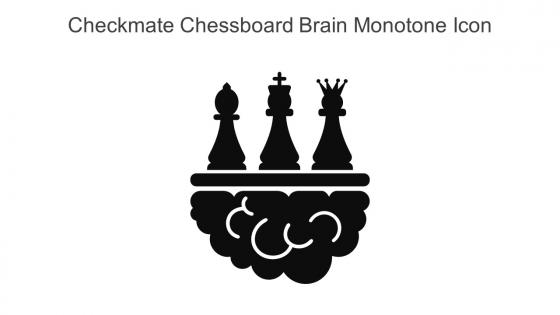 Checkmate Chessboard Brain Monotone Icon In Powerpoint Pptx Png And Editable Eps Format