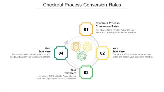 Checkout Process Conversion Rates Ppt Powerpoint Presentation File Design Ideas Cpb