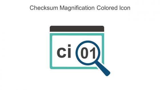 Checksum Magnification Colored Icon In Powerpoint Pptx Png And Editable Eps Format