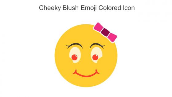 Cheeky Blush Emoji Colored Icon In Powerpoint Pptx Png And Editable Eps Format