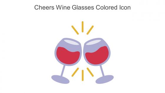 Cheers Wine Glasses Colored Icon In Powerpoint Pptx Png And Editable Eps Format