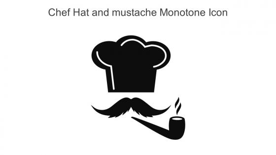 Chef Hat And Mustache Monotone Icon In Powerpoint Pptx Png And Editable Eps Format