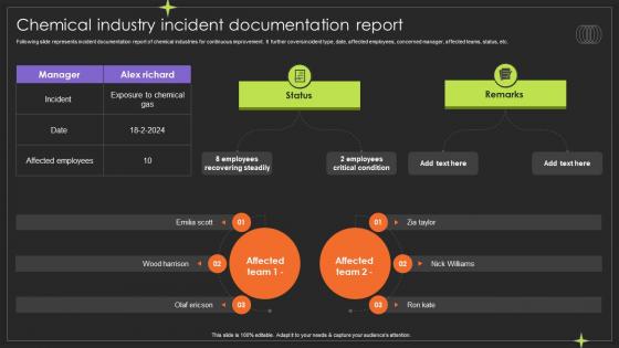 Chemical Industry Incident Documentation Report