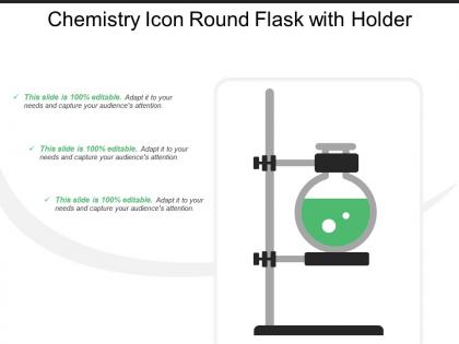 Chemistry icon round flask with holder