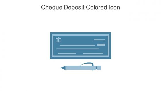 Cheque Deposit Colored Icon In Powerpoint Pptx Png And Editable Eps Format