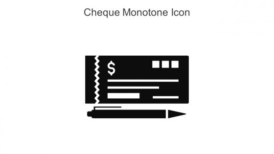 Cheque Monotone Icon In Powerpoint Pptx Png And Editable Eps Format
