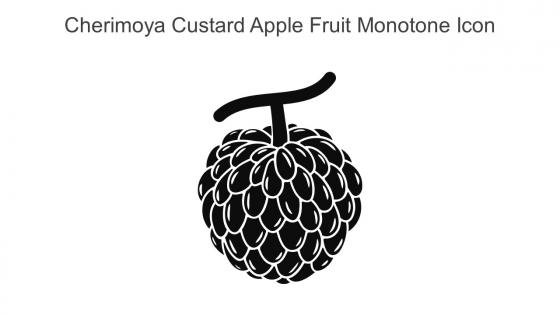 Cherimoya Custard Apple Fruit Monotone Icon In Powerpoint Pptx Png And Editable Eps Format