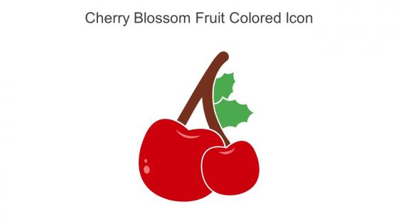 Cherry Blossom Fruit Colored Icon In Powerpoint Pptx Png And Editable Eps Format