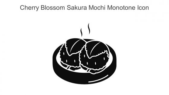 Cherry Blossom Sakura Mochi Monotone Icon In Powerpoint Pptx Png And Editable Eps Format