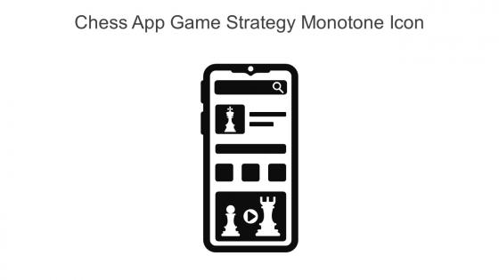 Chess App Game Strategy Monotone Icon In Powerpoint Pptx Png And Editable Eps Format