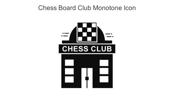 Chess Board Club Monotone Icon In Powerpoint Pptx Png And Editable Eps Format