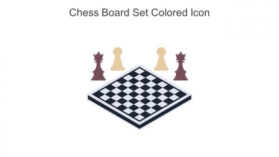 Chess Board Set Colored Icon In Powerpoint Pptx Png And Editable Eps Format