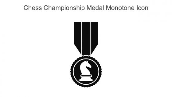 Chess Championship Medal Monotone Icon In Powerpoint Pptx Png And Editable Eps Format