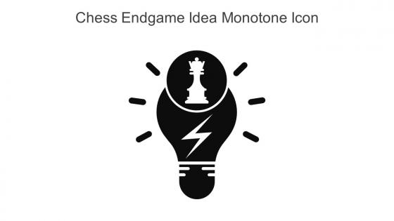 Chess Endgame Idea Monotone Icon In Powerpoint Pptx Png And Editable Eps Format