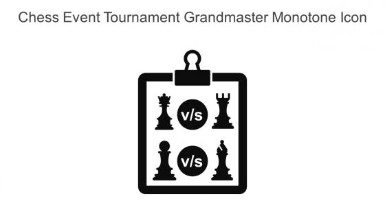 Chess Event Tournament Grandmaster Monotone Icon In Powerpoint Pptx Png And Editable Eps Format