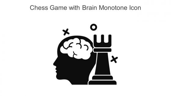 Chess Game With Brain Monotone Icon In Powerpoint Pptx Png And Editable Eps Format