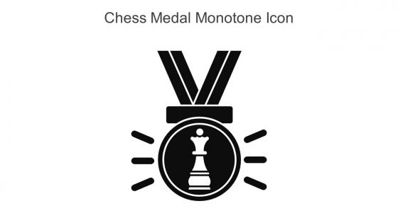 Chess Medal Monotone Icon In Powerpoint Pptx Png And Editable Eps Format