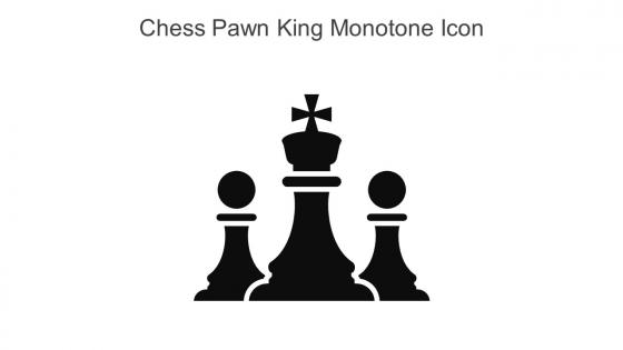 Chess Pawn King Monotone Icon In Powerpoint Pptx Png And Editable Eps Format