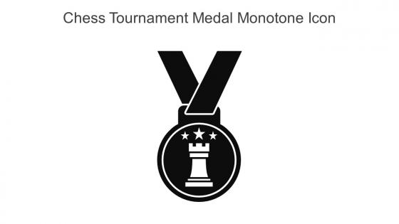 Chess Tournament Medal Monotone Icon In Powerpoint Pptx Png And Editable Eps Format