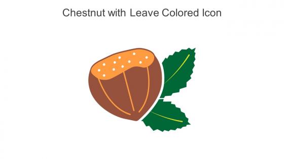 Chestnut With Leave Colored Icon In Powerpoint Pptx Png And Editable Eps Format