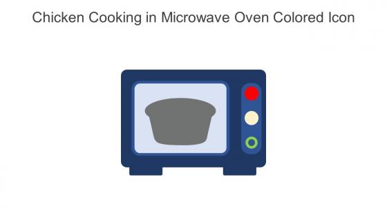 Chicken Cooking In Microwave Oven Colored Icon In Powerpoint Pptx Png And Editable Eps Format