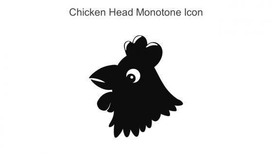 Chicken Head Monotone Icon In Powerpoint Pptx Png And Editable Eps Format