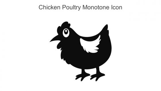 Chicken Poultry Monotone Icon In Powerpoint Pptx Png And Editable Eps Format