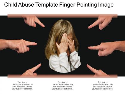 Child abuse template finger pointing image