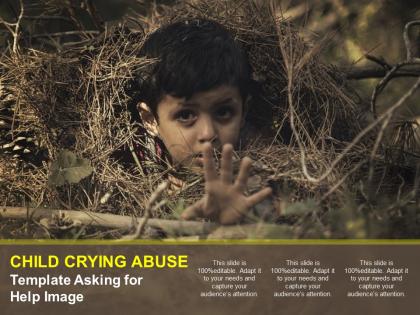 Child crying abuse template asking for help image