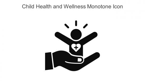 Child Health And Wellness Monotone Icon In Powerpoint Pptx Png And Editable Eps Format