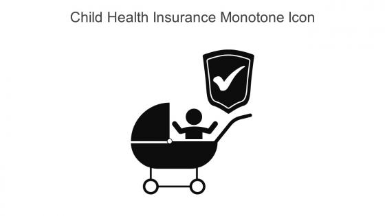 Child Health Insurance Monotone Icon In Powerpoint Pptx Png And Editable Eps Format