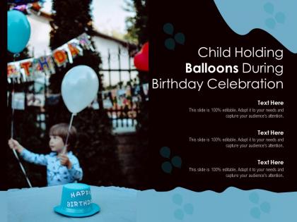 Child holding balloons during birthday celebration